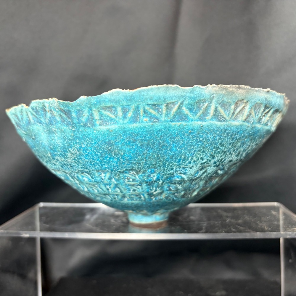 Aldo Londi for Bitossi Rimini Blu Ceramic Bowl Italy 1960s MCM Turquoise 8in